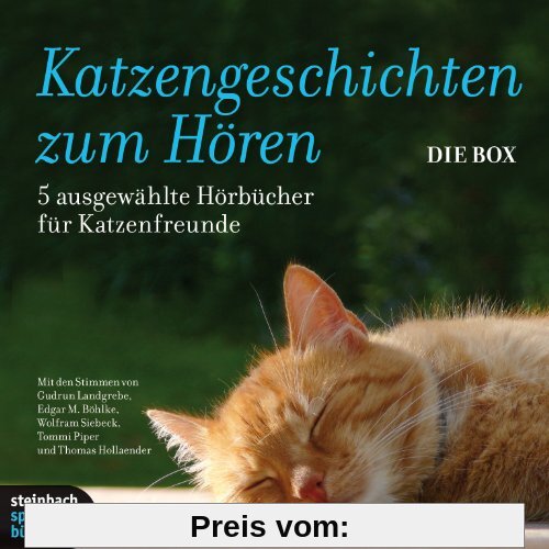 Katzengeschichten zum Hören: 5 Hörbücher für Katzenfreunde. 7 CDs